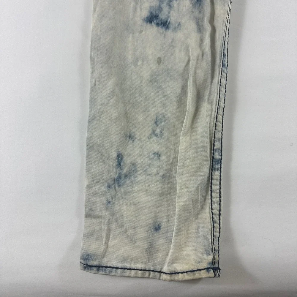 True Religion Mens Size 42 Jeans Acid‎ Wash Denim Straight Leg Pants